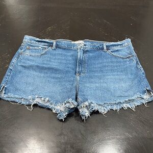 Abercrombie & Fitch Distressed Blue Jean Shorts